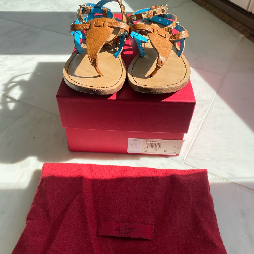 Valentino Garavani Rockstud ankle wrap sandal